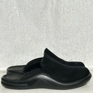 Hammacher Schlemmer Black Walk On Air Slip On Mules Shoes SZ EU 38 US 8-8.5